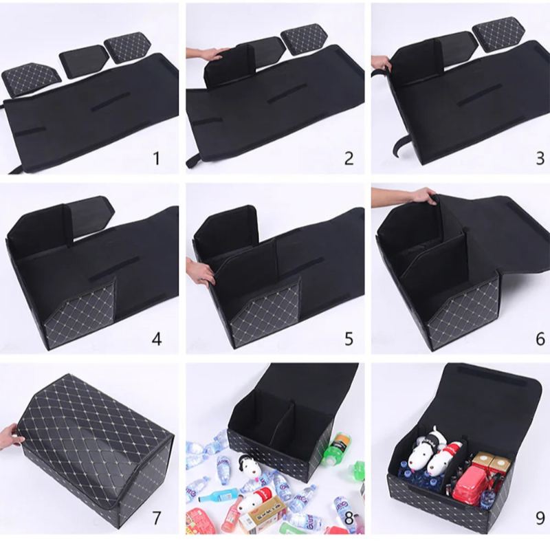 Car Trunk Organizer | PU Leather | 30cm | Foldable | Portable & Multiuse