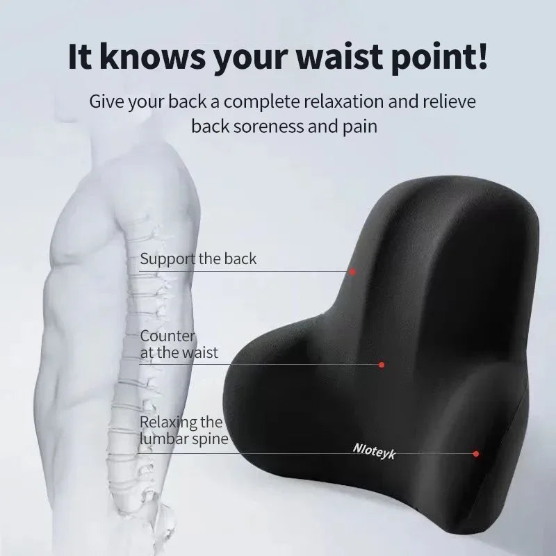Ergonomic Memory Foam Car Neck & Lumbar Pillow Set - VoltVibeX