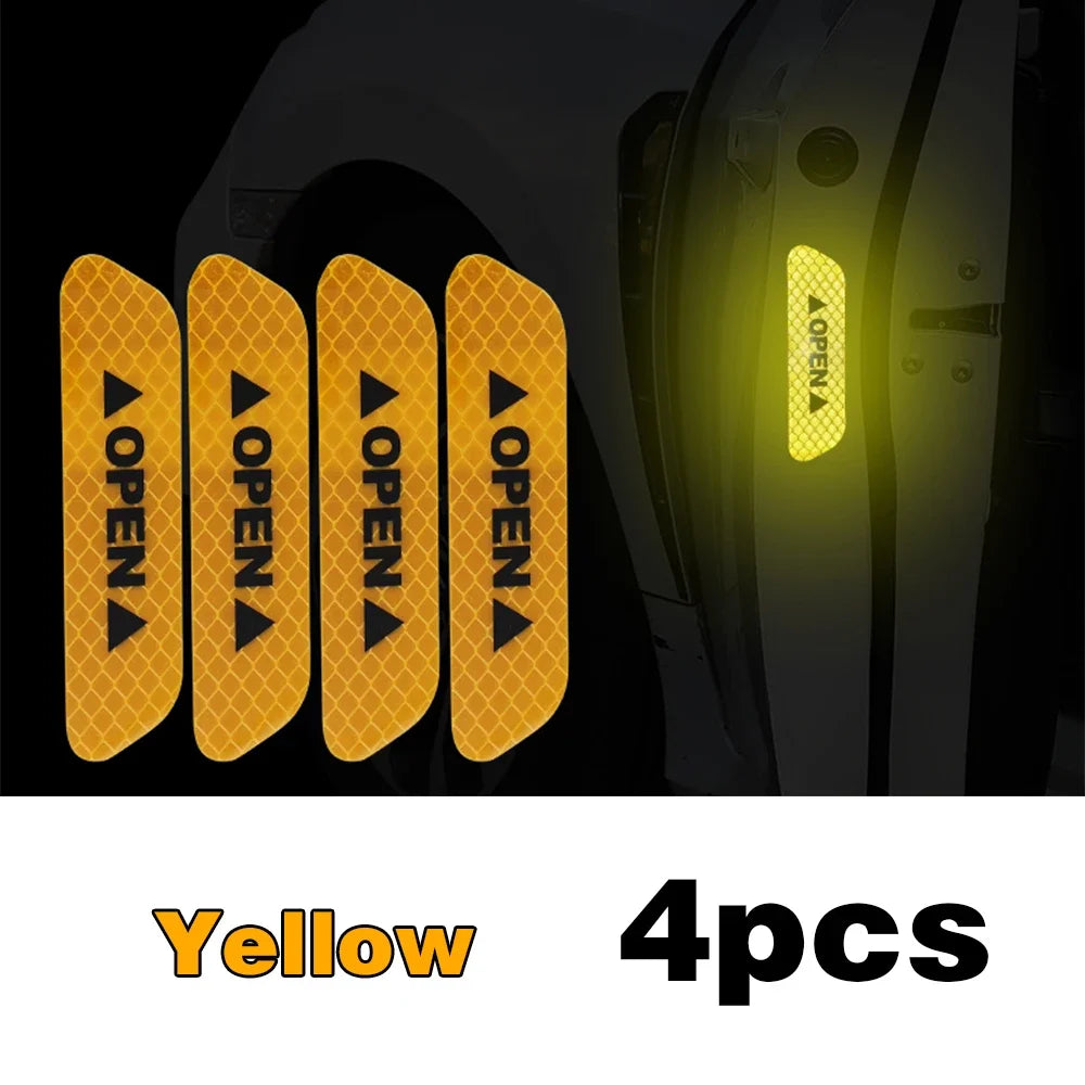 Reflective Car Door Warning Stickers - VoltVibeX