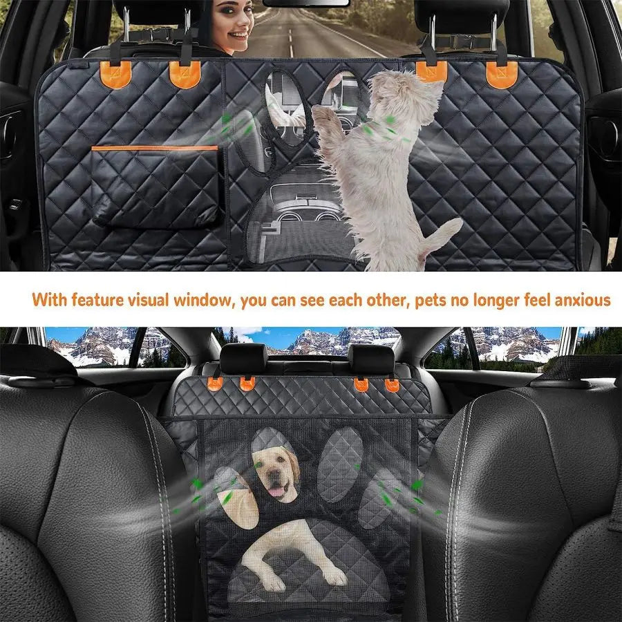 Waterproof Dog Car Seat Cover For Back Seat - VoltVibeX
