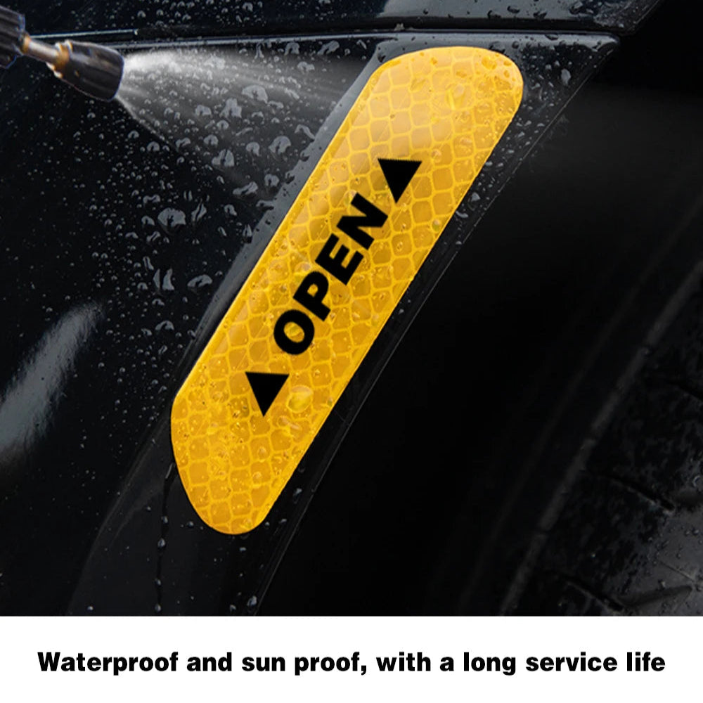 Reflective Car Door Warning Stickers - VoltVibeX