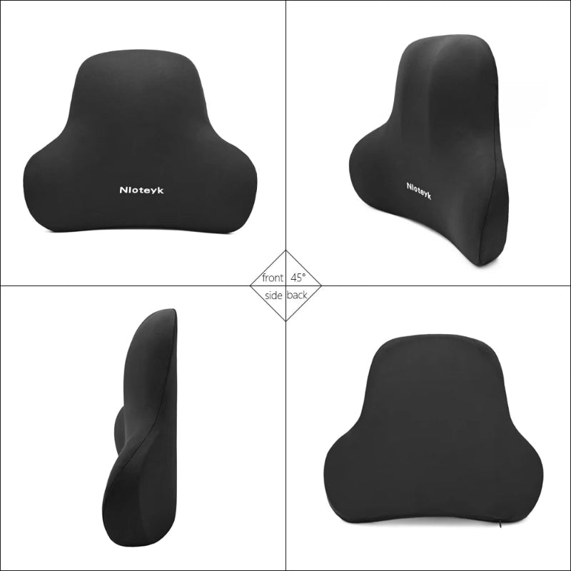 Ergonomic Memory Foam Car Neck & Lumbar Pillow Set - VoltVibeX