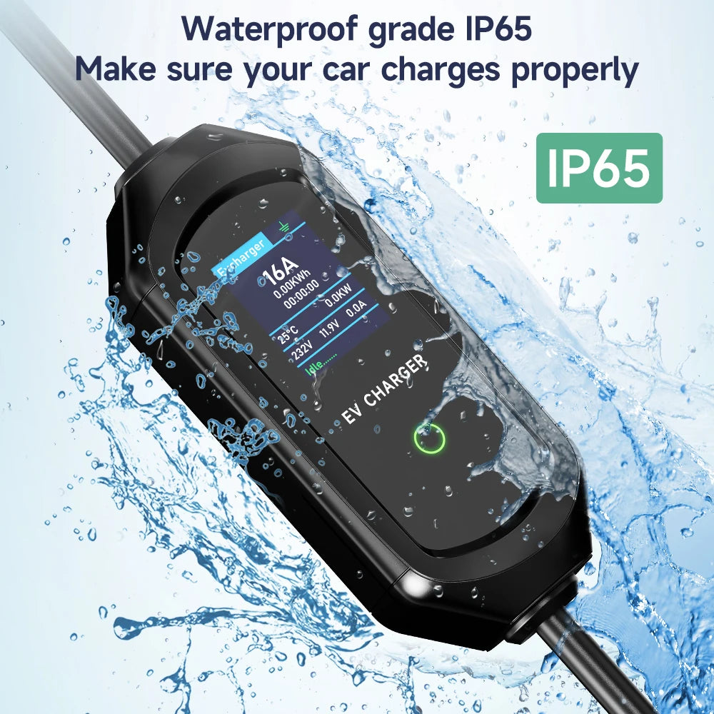 Level 2 Portable EV Charger, 7KW 32A Adjustable - VoltVibeX