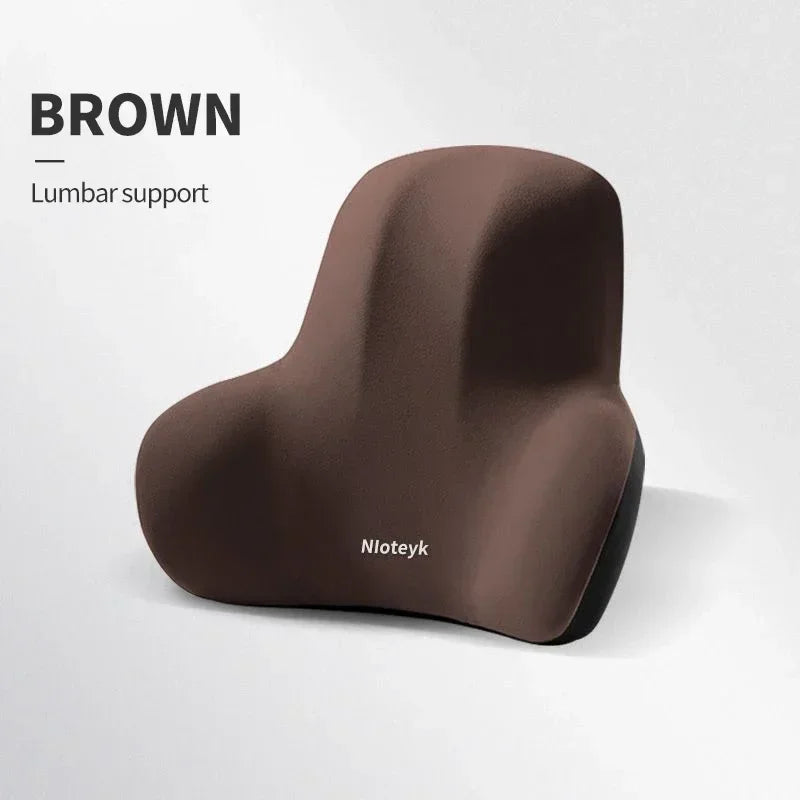 Ergonomic Memory Foam Car Neck & Lumbar Pillow Set - VoltVibeX