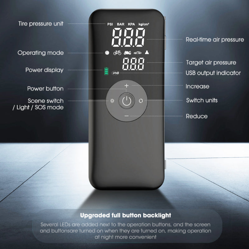 Rechargeable Wireless Tire Inflator - VoltVibeX