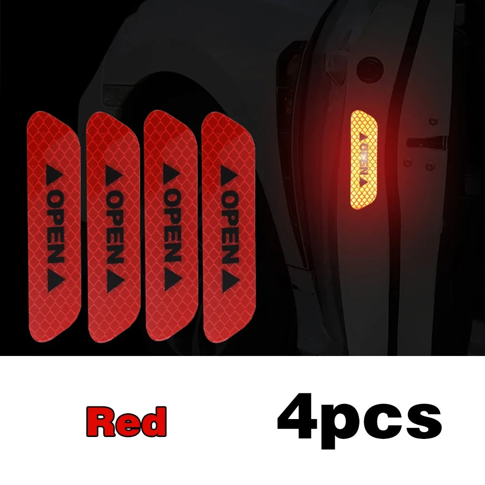 Reflective Car Door Warning Stickers - VoltVibeX