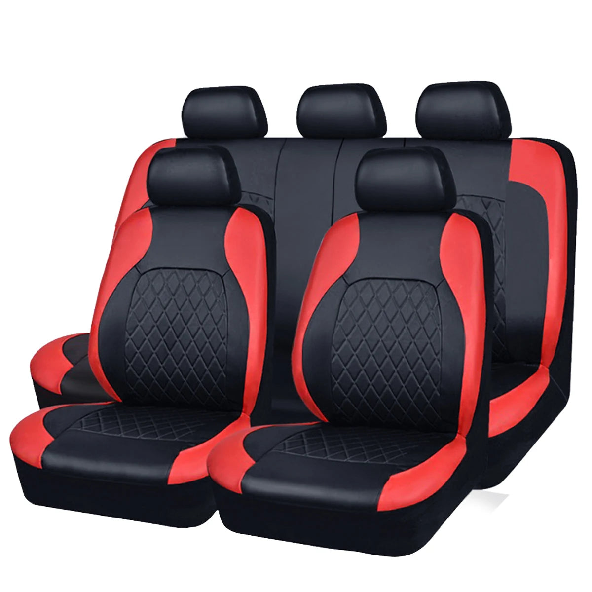 Premium Quilted PU Leather Car Seat Covers - VoltVibeX
