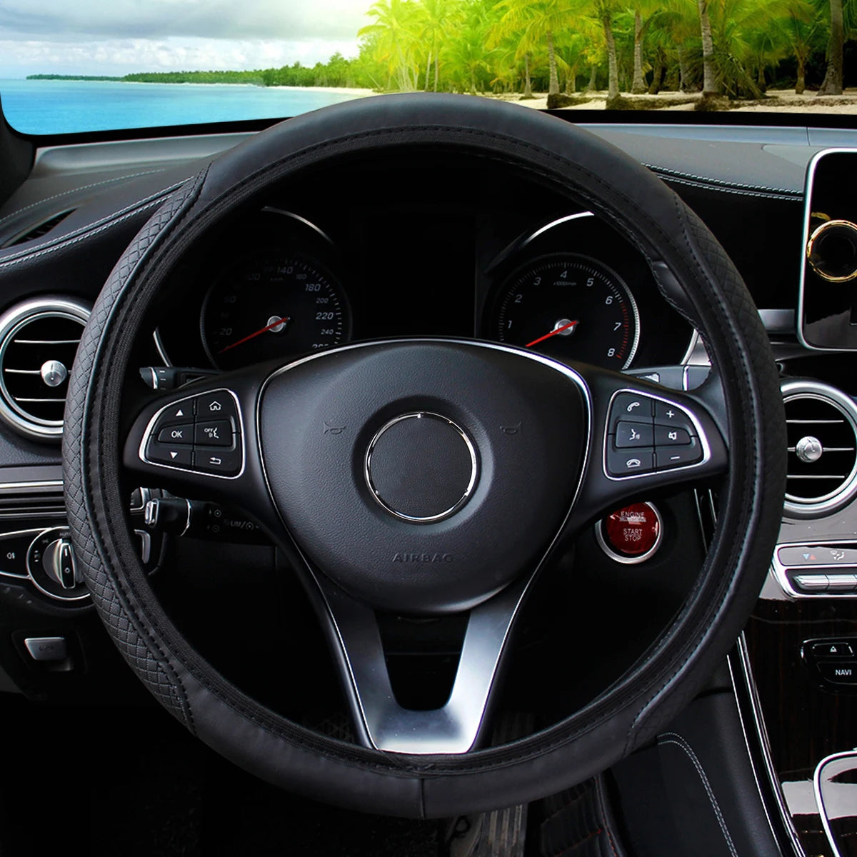 Car Steering Wheel Cover, Universal Fit - VoltVibeX