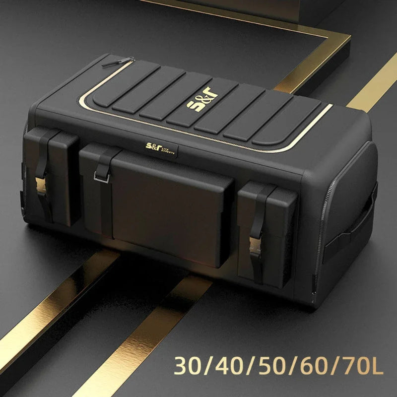 Car Trunk Storage Organizer with Lid, 70L - VoltVibeX