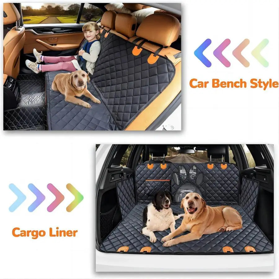Waterproof Dog Car Seat Cover For Back Seat - VoltVibeX
