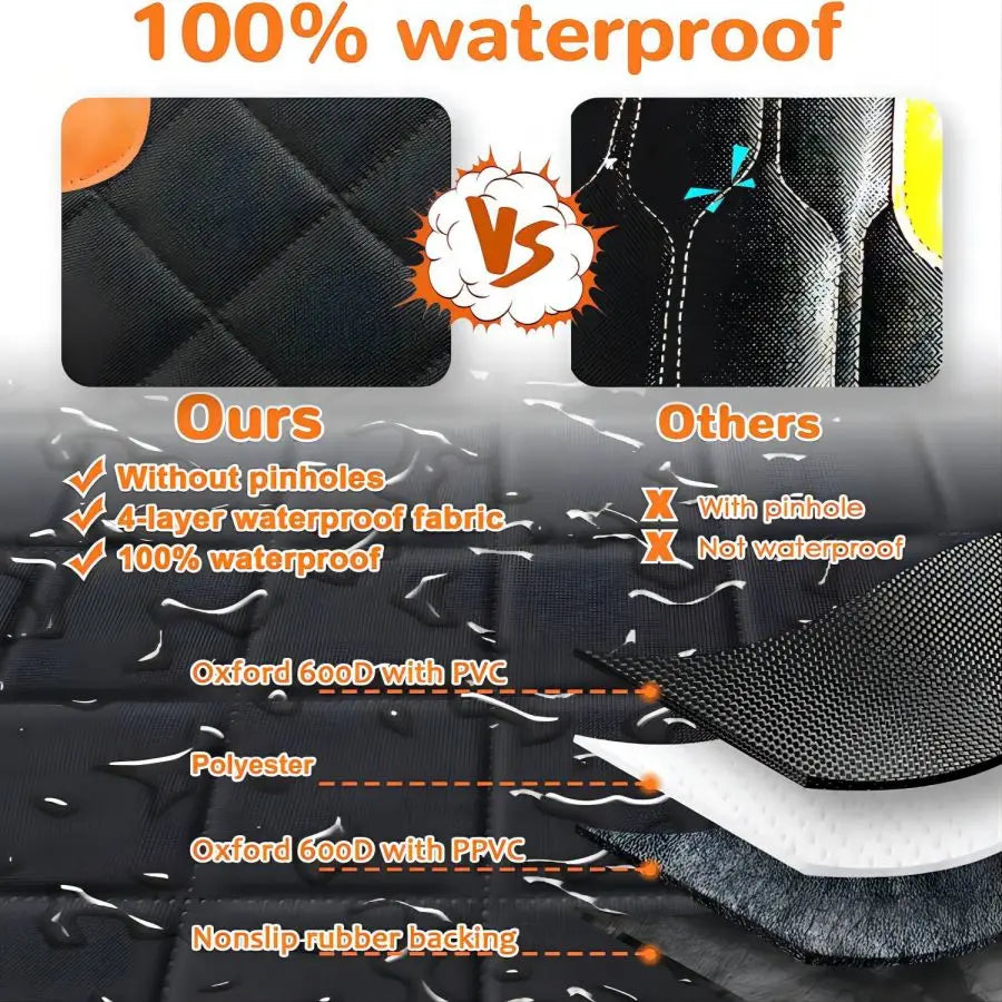 Waterproof Dog Car Seat Cover For Back Seat - VoltVibeX