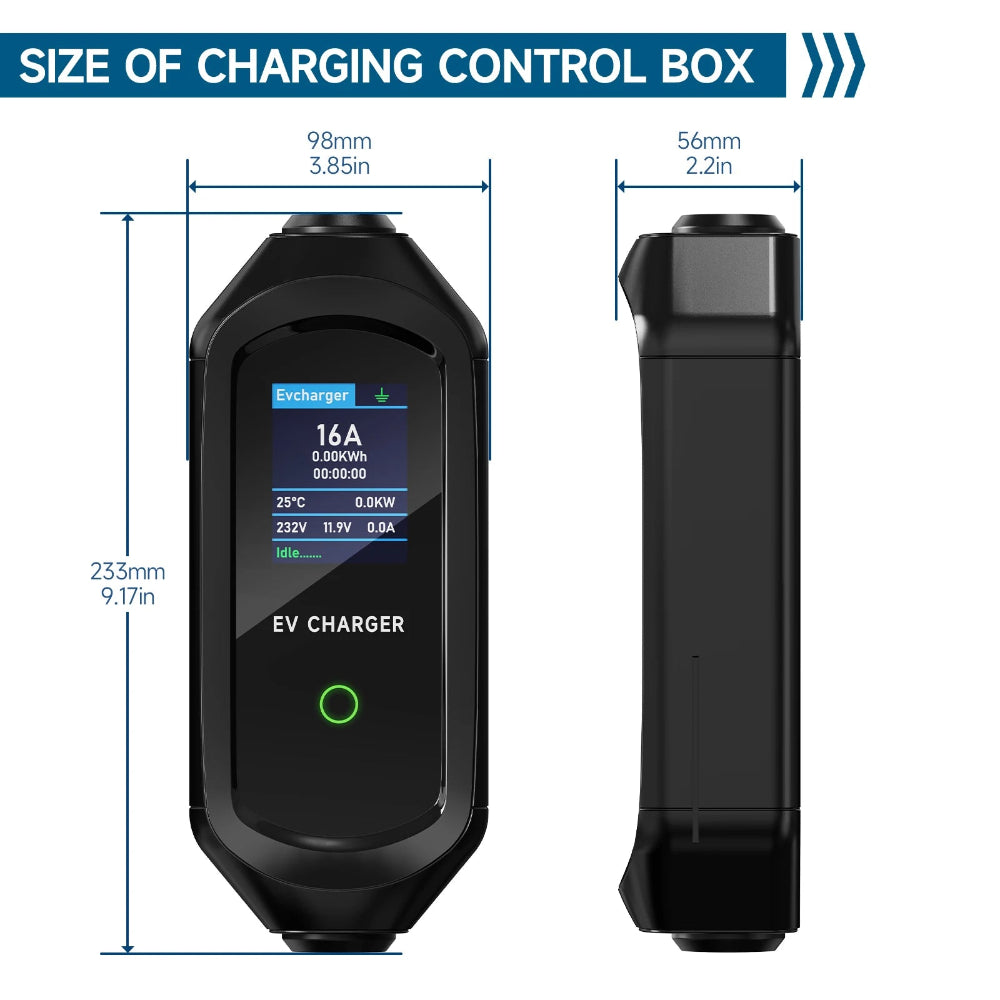 Level 2 Portable EV Charger, 7KW 32A Adjustable - VoltVibeX