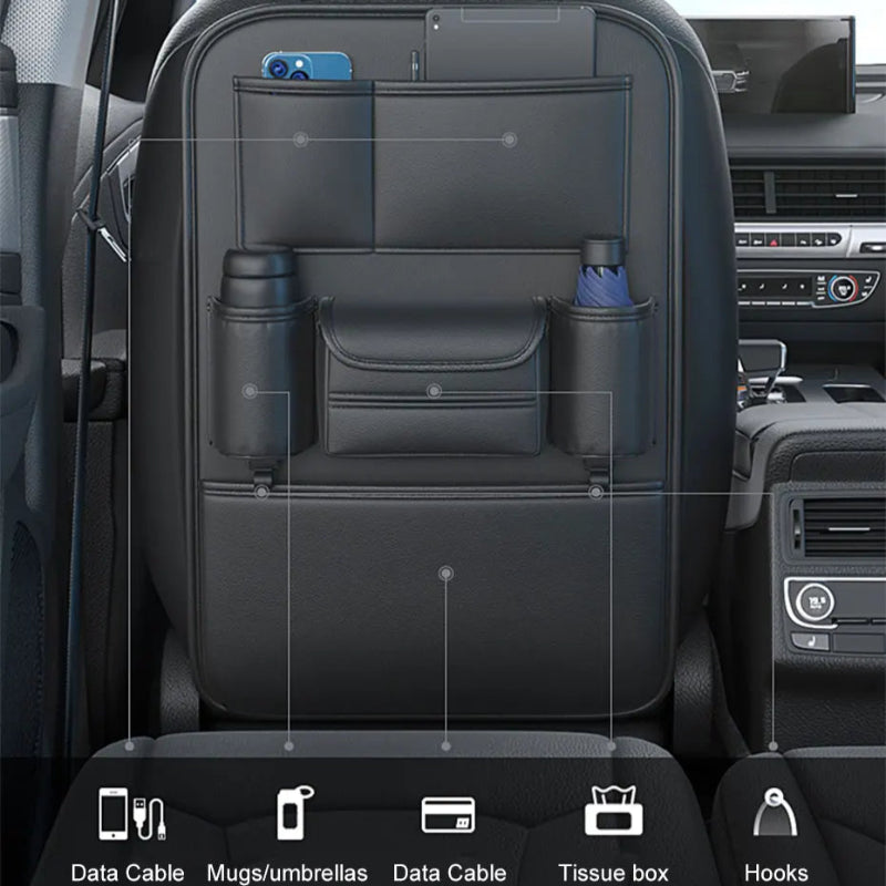 Premium Universal Car Backseat Organizer, All-In-One - VoltVibeX