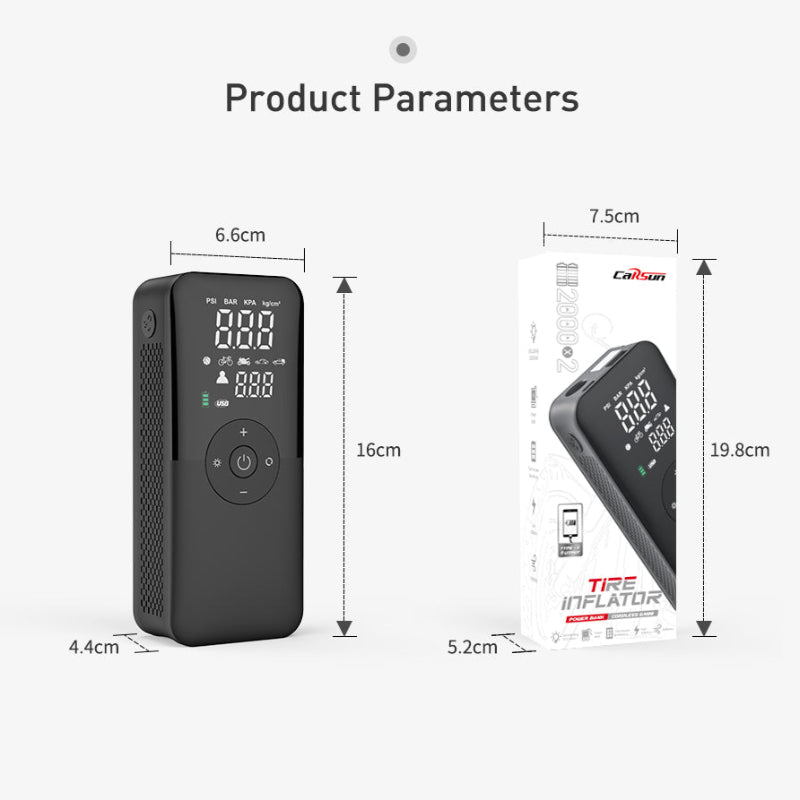 Rechargeable Wireless Tire Inflator - VoltVibeX