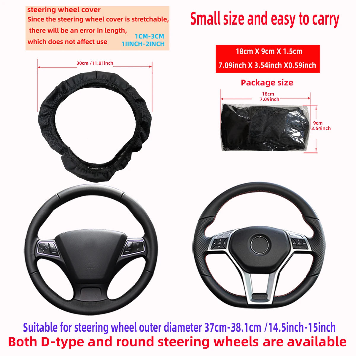 Car Steering Wheel Cover, Universal Fit - VoltVibeX