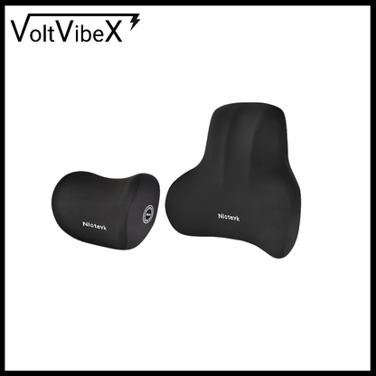 Ergonomic Memory Foam Car Neck & Lumbar Pillow Set - VoltVibeX