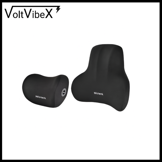 Ergonomic Memory Foam Car Neck & Lumbar Pillow Set - VoltVibeX