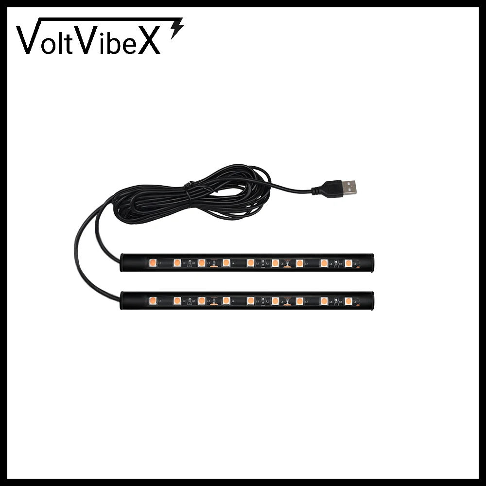 USB LED Car Interior Ambient Foot Lights - VoltVibeX