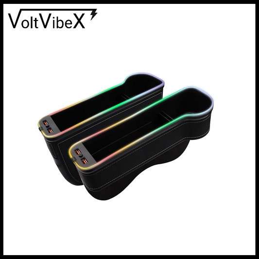 LED Car Seat Gap Filler with Dual USB Charger - VoltVibeX