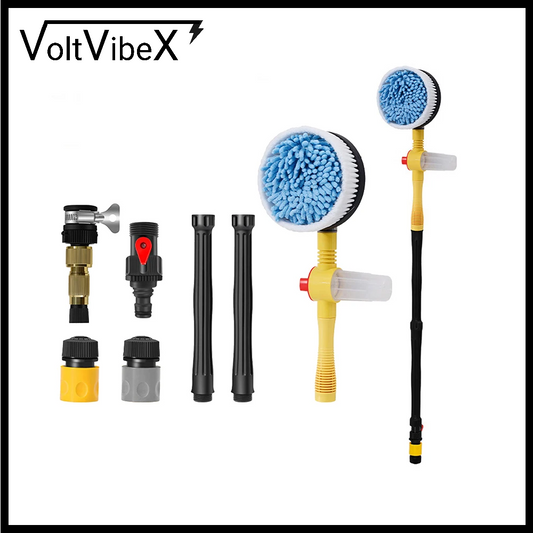 360° Rotating Car Wash Brush Kit, High Pressure - VoltVibeX