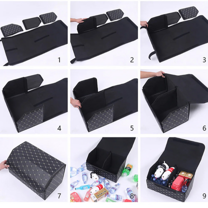 Car Trunk Organizer | PU Leather | 30cm | Foldable | Portable & Multiuse