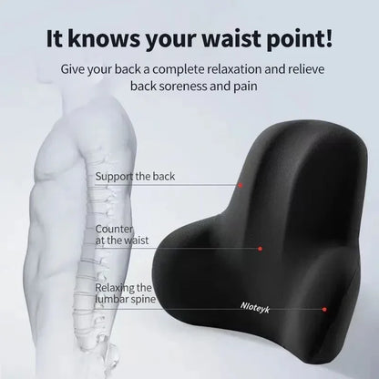 Ergonomic Memory Foam Car Neck & Lumbar Pillow Set - VoltVibeX