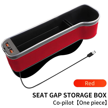 LED Car Seat Gap Filler with Dual USB Charger - VoltVibeX