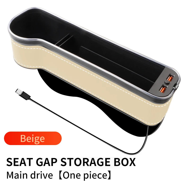 LED Car Seat Gap Filler with Dual USB Charger - VoltVibeX