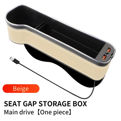 LED Car Seat Gap Filler with Dual USB Charger - VoltVibeX