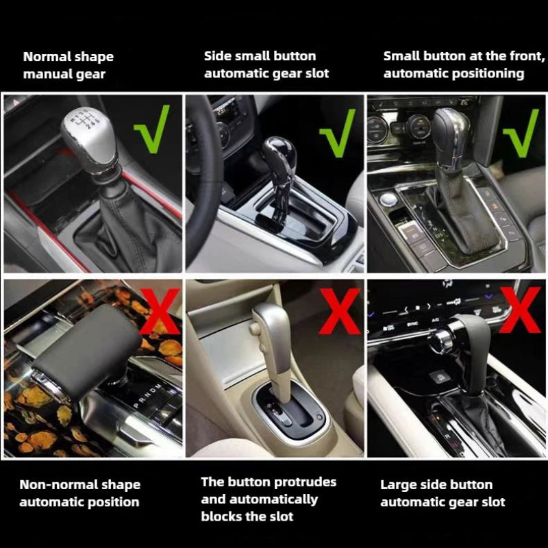 Universal PU Leather Gear Shift Cover - VoltVibeX