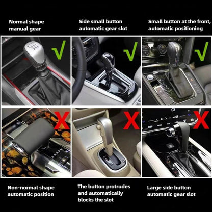 Universal PU Leather Gear Shift Cover - VoltVibeX