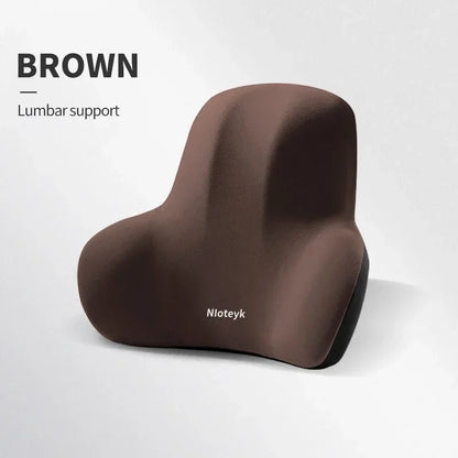 Ergonomic Memory Foam Car Neck & Lumbar Pillow Set - VoltVibeX