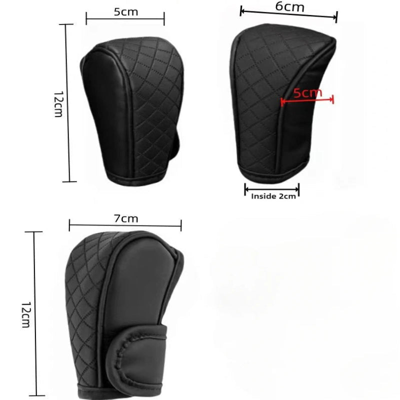 Universal PU Leather Gear Shift Cover - VoltVibeX