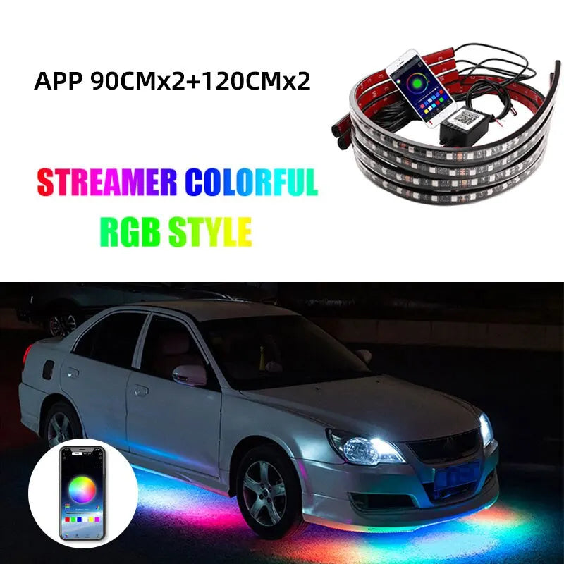 Car Flexible Underglow LED Strip Light - VoltVibeX