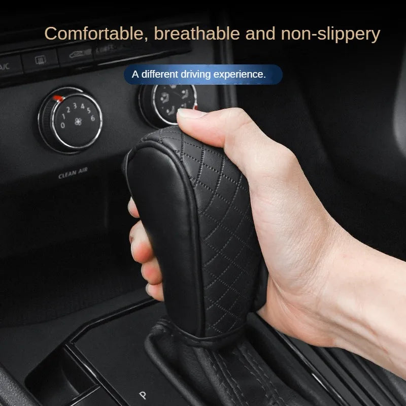 Universal PU Leather Gear Shift Cover - VoltVibeX