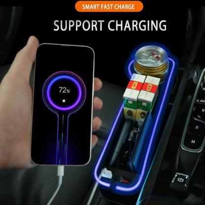 LED Car Seat Gap Filler with Dual USB Charger - VoltVibeX