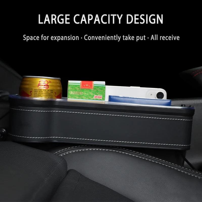 LED Car Seat Gap Filler with Dual USB Charger - VoltVibeX