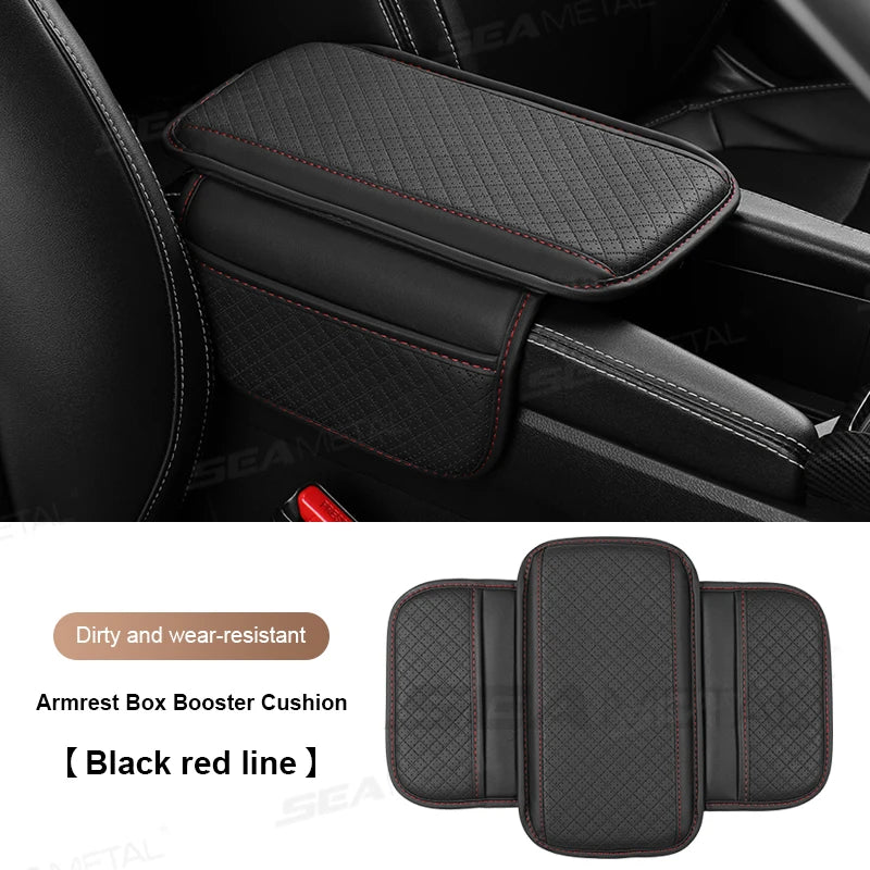 Car Armrest Pad, Memory Foam & Storage Pocket - VoltVibeX
