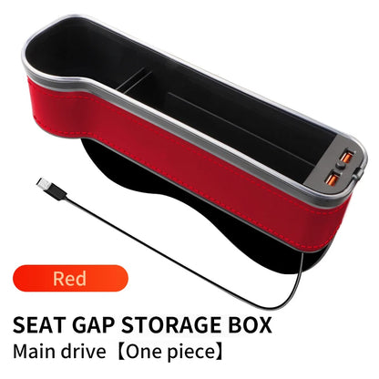 LED Car Seat Gap Filler with Dual USB Charger - VoltVibeX