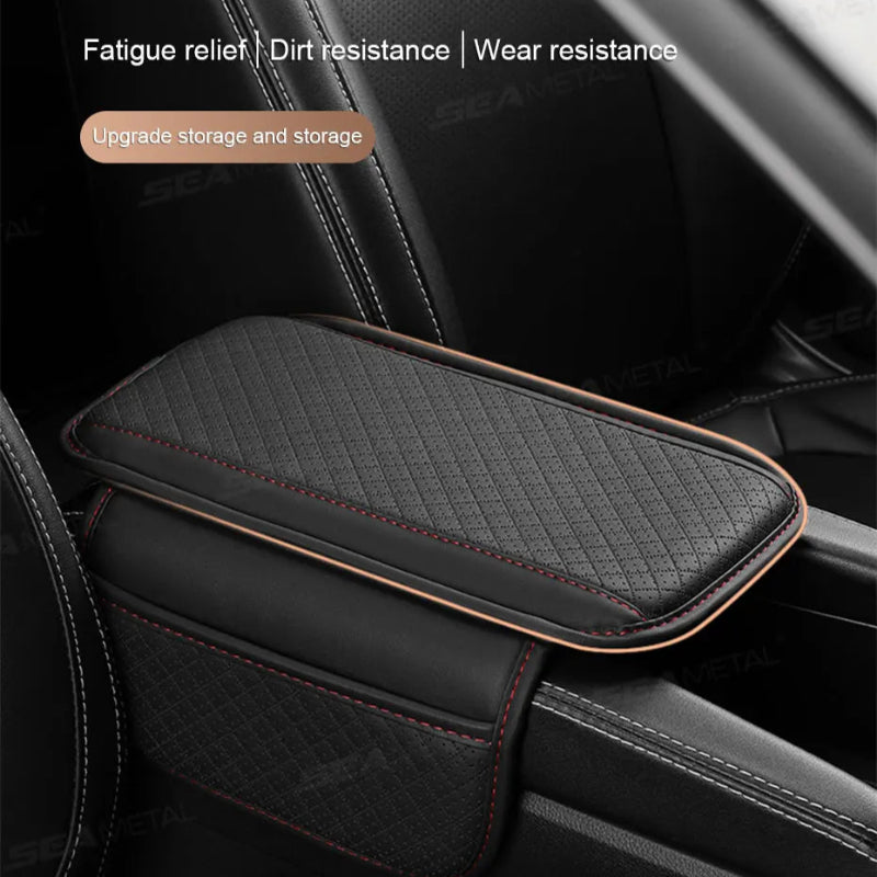Car Armrest Pad, Memory Foam & Storage Pocket - VoltVibeX