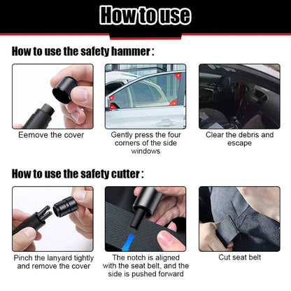 2-in-1 Car Emergency Tool, Window Breaker - VoltVibeX