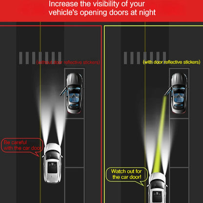 Reflective Car Door Warning Stickers - VoltVibeX