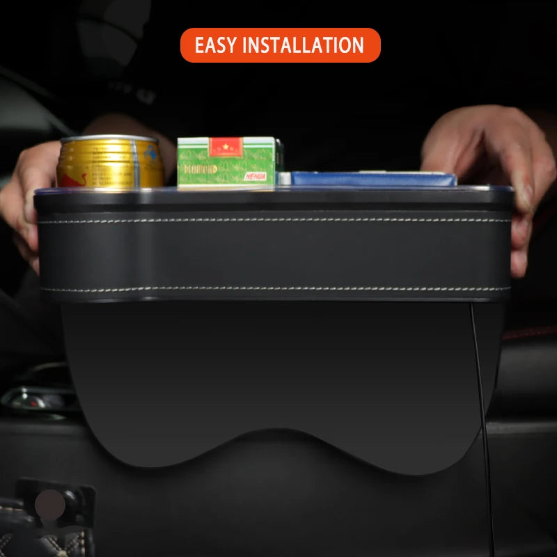 LED Car Seat Gap Filler with Dual USB Charger - VoltVibeX