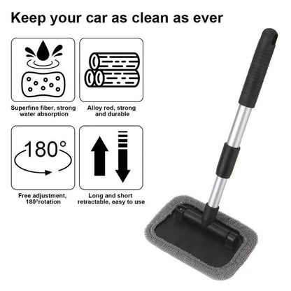 Telescopic Car Window Cleaning Brush - VoltVibeX