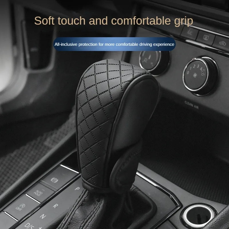 Universal PU Leather Gear Shift Cover - VoltVibeX