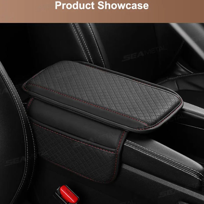 Car Armrest Pad, Memory Foam & Storage Pocket - VoltVibeX
