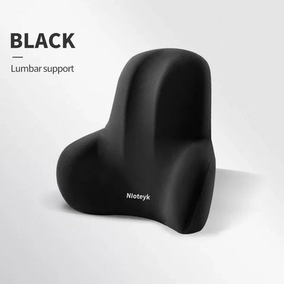 Ergonomic Memory Foam Car Neck & Lumbar Pillow Set - VoltVibeX