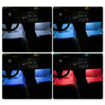 USB LED Car Interior Ambient Foot Lights - VoltVibeX