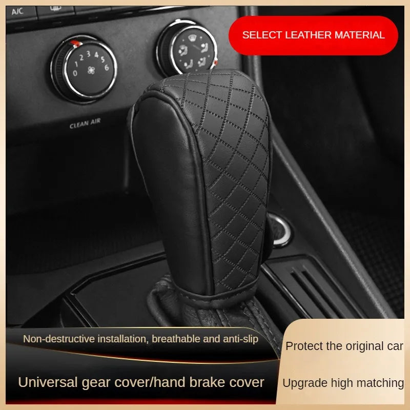 Universal PU Leather Gear Shift Cover - VoltVibeX