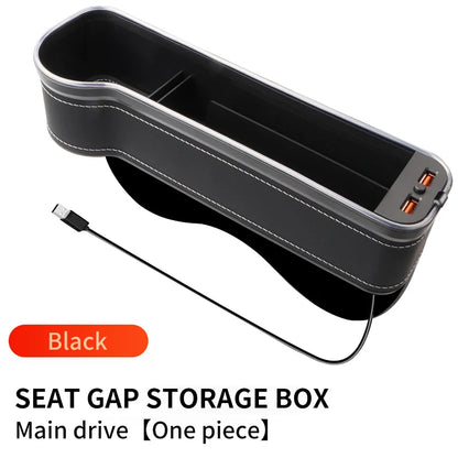 LED Car Seat Gap Filler with Dual USB Charger - VoltVibeX